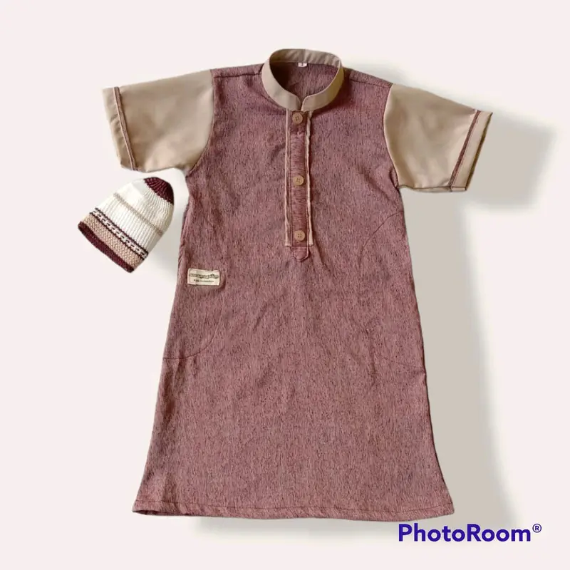 Jubah gamis anak laki-laki usia 6bln-8th Katun Madina 5