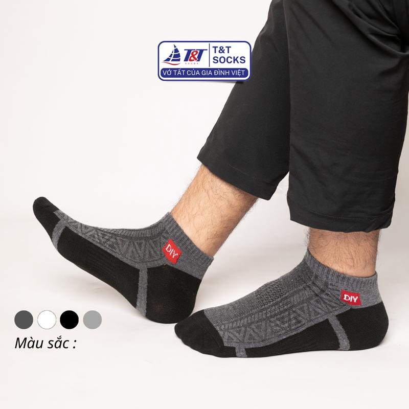 [ Combo 10 Đôi ] Tất Cổ Ngắn Nam DIY Coton Bo Chun Họa Tiết T&T SOCKS Mềm Mai Êm Chân