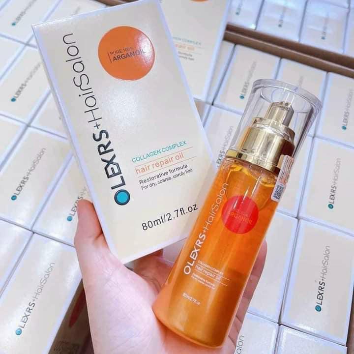 Tinh Dầu Dưỡng Tóc Olexrs HairSalon Collagen Complex Hair Repair Oil 80ml Phục Hồi Tóc Khô Xơ Chẻ Ngọn 80ml 2