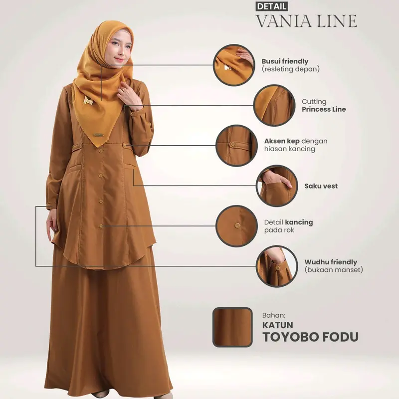 Vania Line By maharrani/Baju Pemda/seragam dinas/seragam kerja/baju pramuka/ Seragam Nakes/Seragam guru/Seragam kantor/Baju hitam putih 2