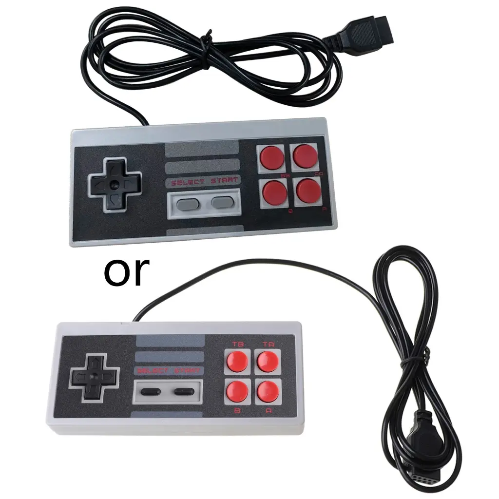 Tay Cầm Điều Khiển Trò Chơi Có Dây Cổ Điển, 4 Nút, 4 Nút Cho NES 9 Chân, Phụ Kiện Chơi Game, Cần Điều Khiển Thông Dụng Thay Thế