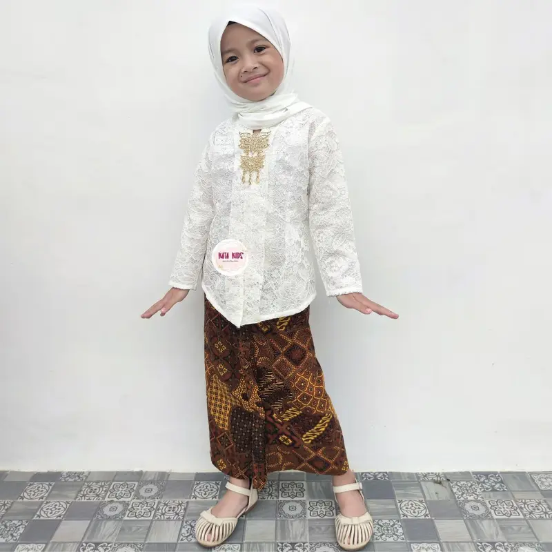 Kata Kids Kebaya Anak Kartini Panjang Rok Coklat 2