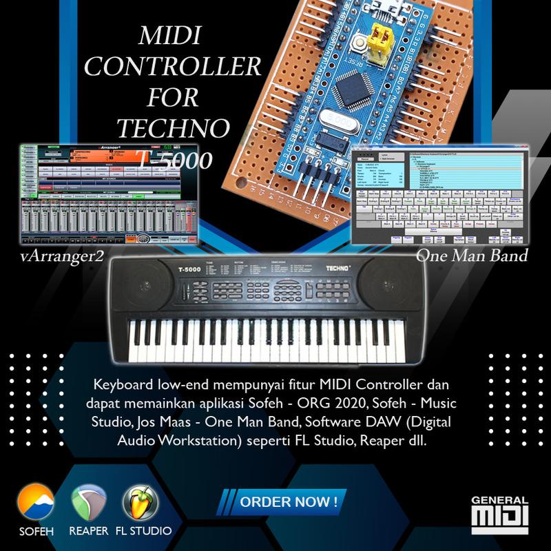 Modul MIDI Controller Techno T-5000 T5000 Tombol ORG2024-vArranger-One Man Band 0