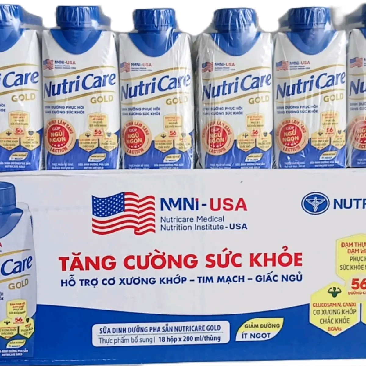 Thùng 18 hộp Nutricare Gold 200ml date mới
