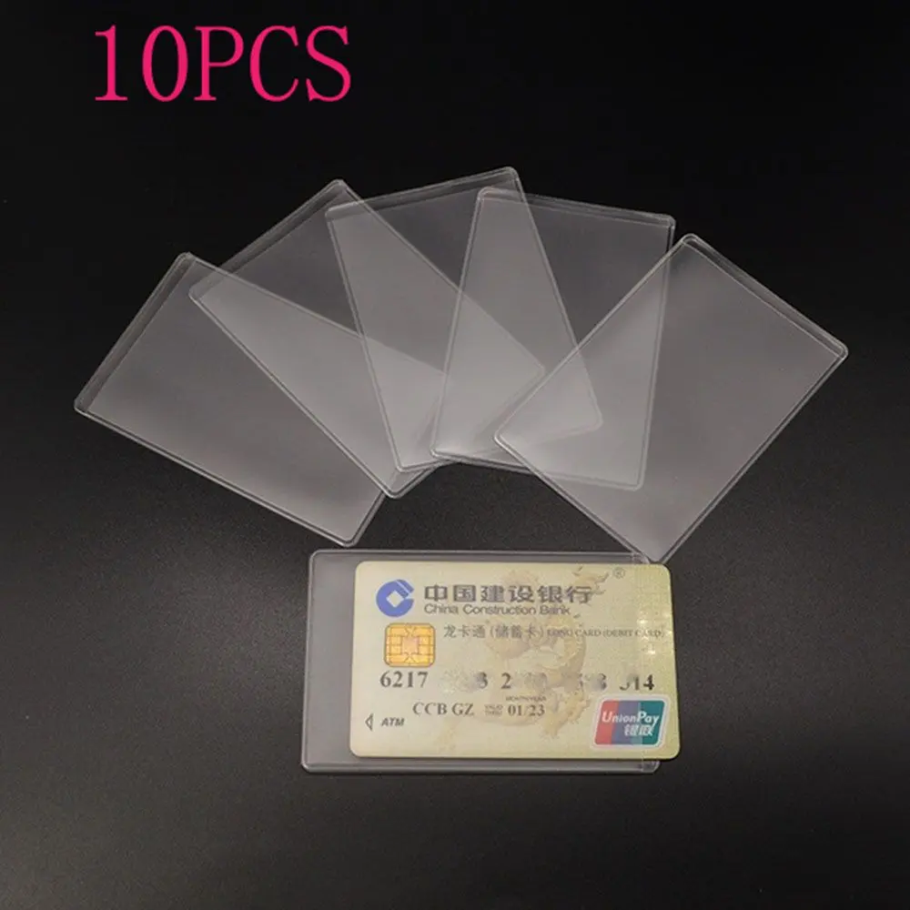 Casual Transparent Protect Credit Cards Waterproof Anti-magnetic ID Card Holder Card Case Card Cover Bank ID Card Sleeve