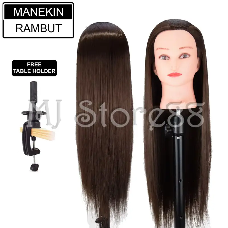 MANEKIN RAMBUT / PATUNG KEPALA / RAMBUT PALSU / BELAJAR PANGKAS & MODEL RAMBUT - MJ 0