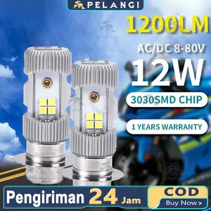 (COD) Lampu Depan Motor LED 2 Sisi Arus Wajib DC 6500K Kaki 1 11163UEMXI / Bohlam Depan LED M5 ORIGINAL 100% Universal Motor Vario Beat Mio Fino Xeon Dll Motorcycle
