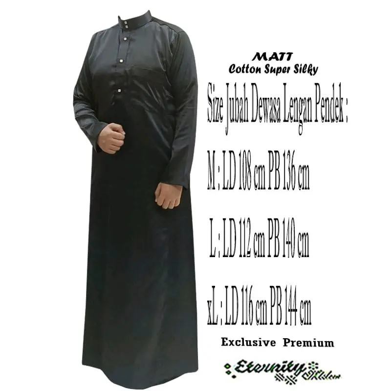 Jubah Gamis Pria Dewasa Terbaru Lengan Panjang Bahan Katun Premium 2