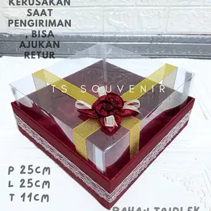 box mika satuan uk 25*25*11 seserahan nikahan hampers