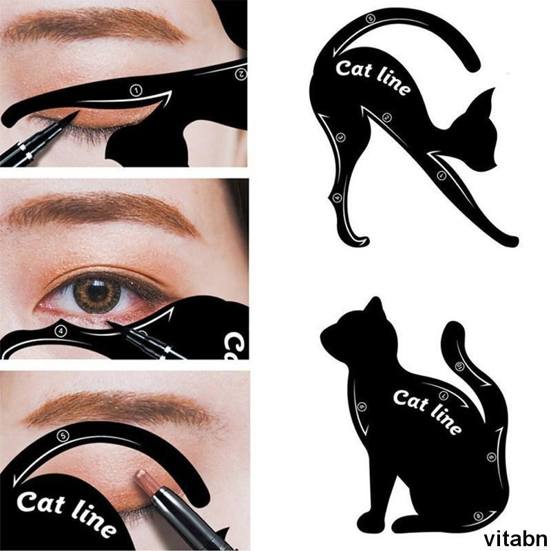 [vit]Set 2 Khuôn Kẻ Mắt Mèo Trang Điểm Chuyên Nghiệp Tiện Dụng 1