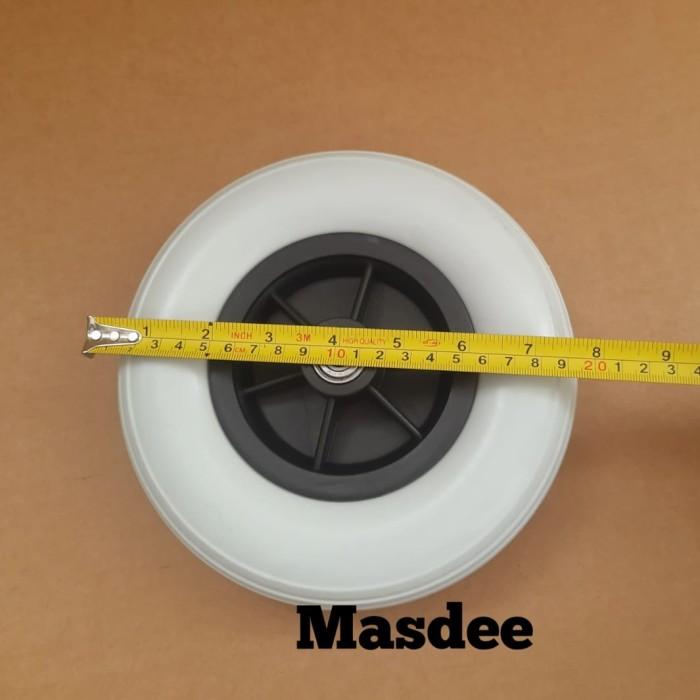 Roda depan kursi roda uk 8 inci jumbo / 200 × 50,sparepart kursi roda - Hitam [CM] 2