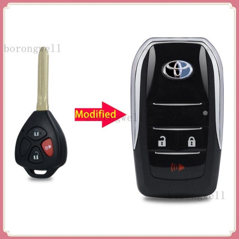 Product Introduction of Vỏ chìa khóa từ xa lật, sửa đổi, cho Toyota Rav4, Camry, Hiac, Corolla, Hilux, Fortuner, Innova, Vỏ chìa khóa, có lưỡi Toy43, nút 2/3 / 4 3