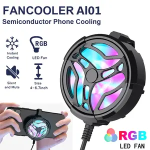Kipas Pendingin Handphone Radiator Fancooler Pendingin Semiconductor Cooler Hp Cooling Fan Gaming Clip-on Magnetic Mobile Phone Game Cooling HP Ponsel Hitam