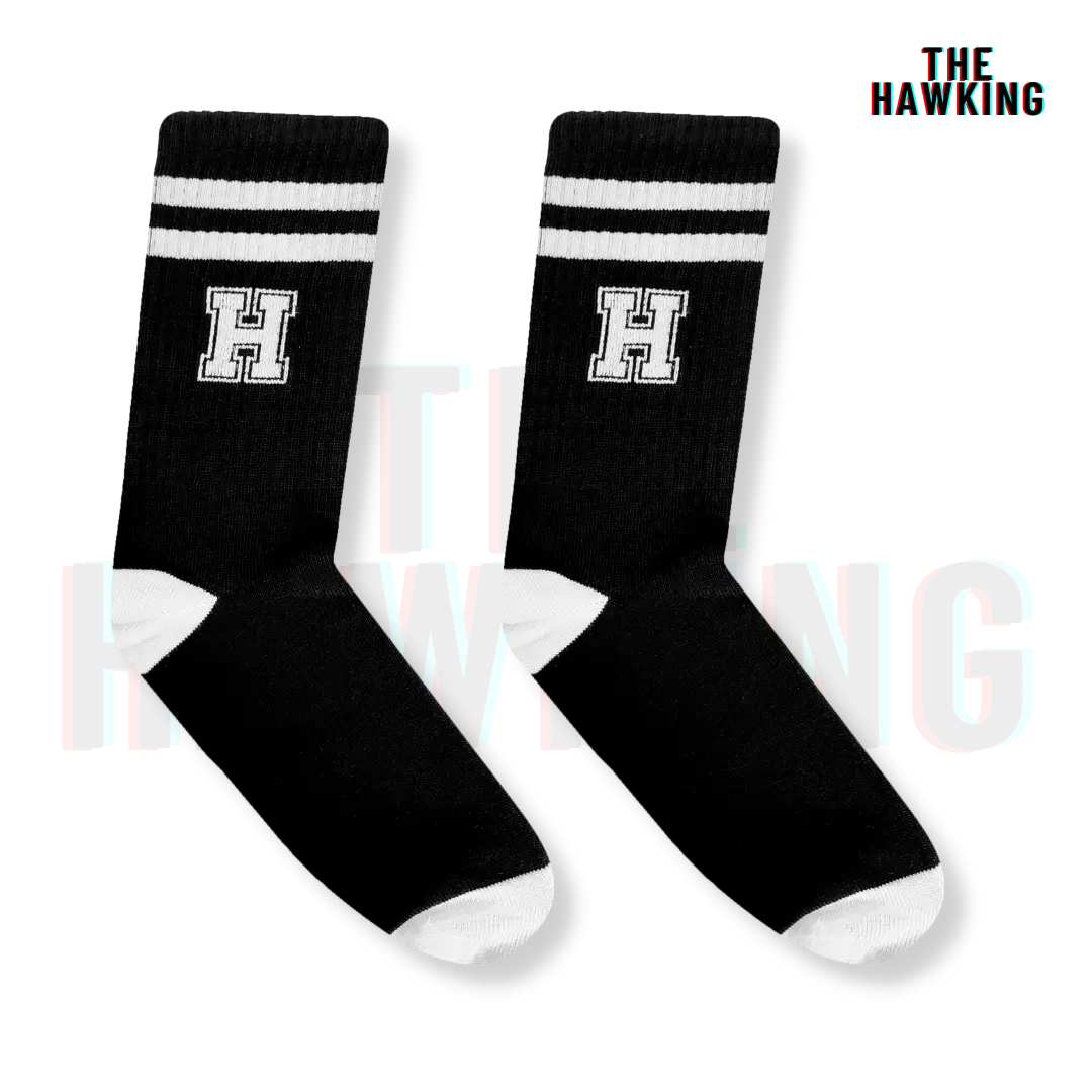 HAWKING - Kaos Kaki Oldschool Skate Motif ABJAD H