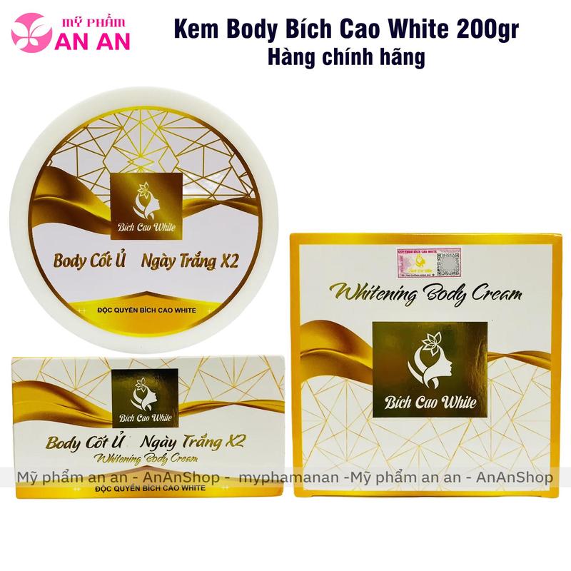 Kem Body Bích Cao White 200gr, Mẫu mới 2024 - Kem body ủ cốt Bích Cao Chính hãng
