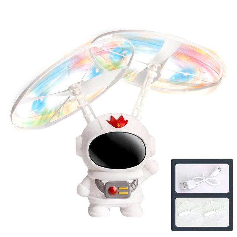 Product Introduction of Mainan Terbang Induksi Dron Angkasawan, Saiz Mini, Reka Bentuk Robot Kartun Spaceman, Kawalan Tangan, Helikopter, dengan Pengecasan USB, Sesuai sebagai Hadiah Hari Jadi 12