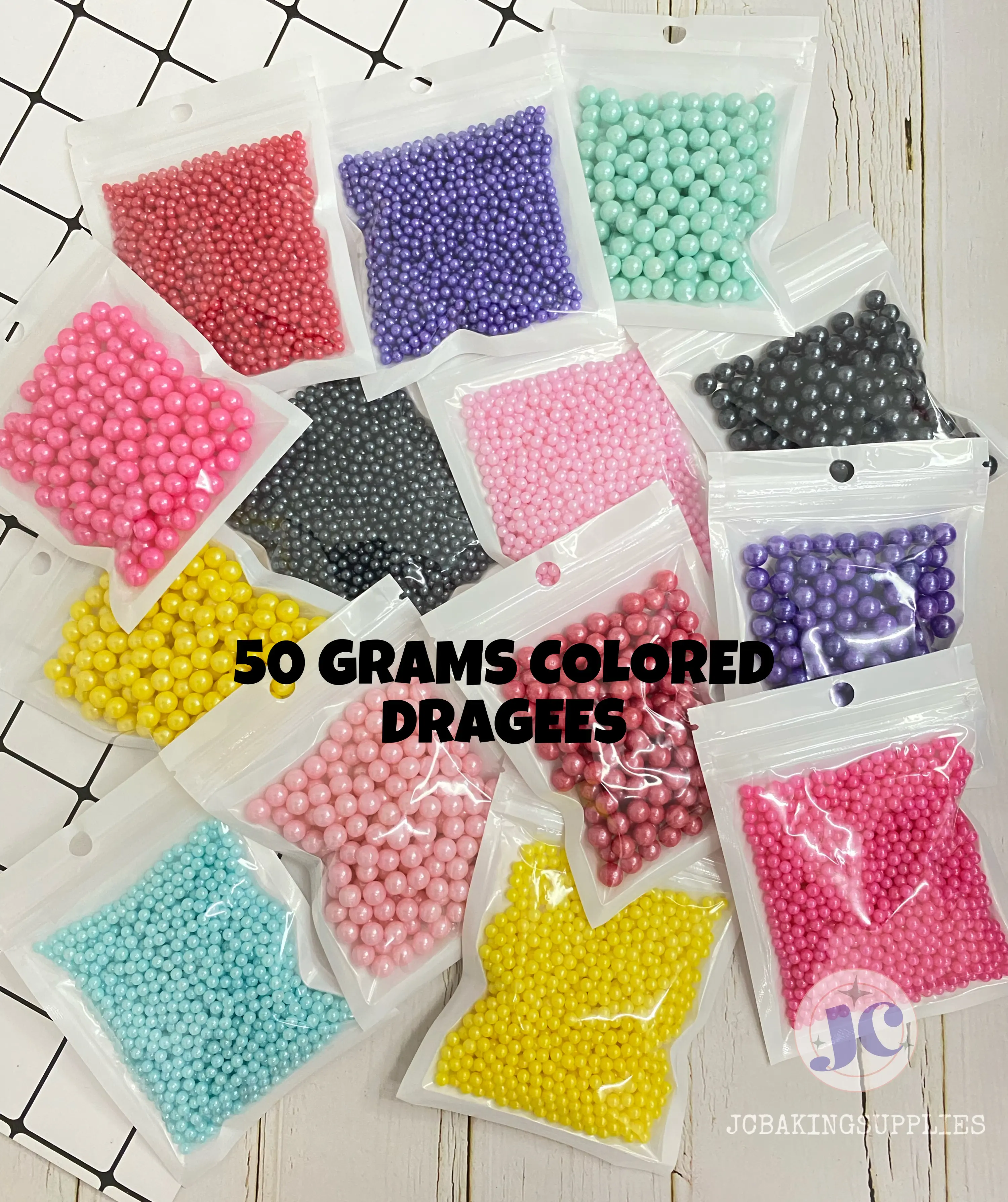 50g colored dragees cake decorating dragees
