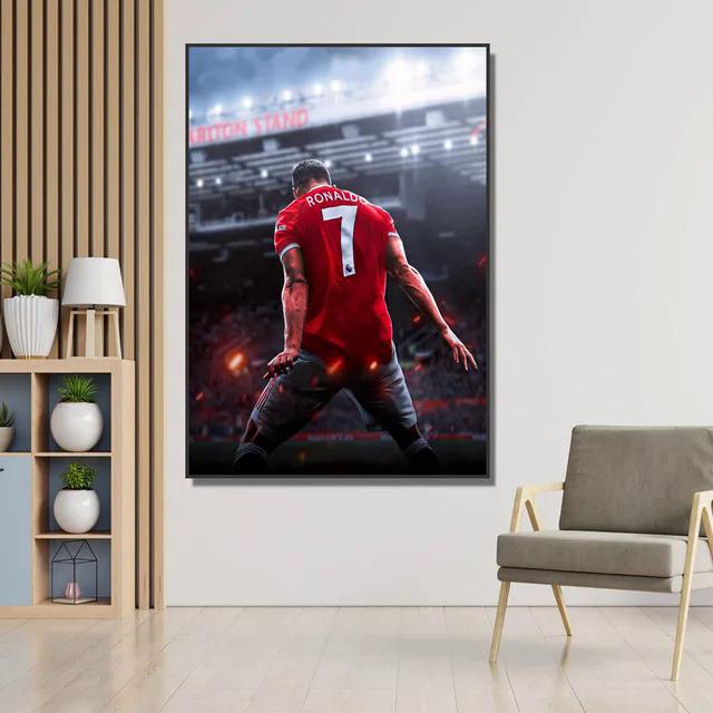 In Tranh Tường Vải Bố, NESCCI, Bồ Đào Nha, Siêu Ngôi Sao Bóng Đá CR7, Áp Phích Nghệ Thuật, Đồ Trang Trí Nhà Cửa, Treo Tường, Phong Cách Cổ Điển, Không Có Khung, Trang Trí Phòng 0