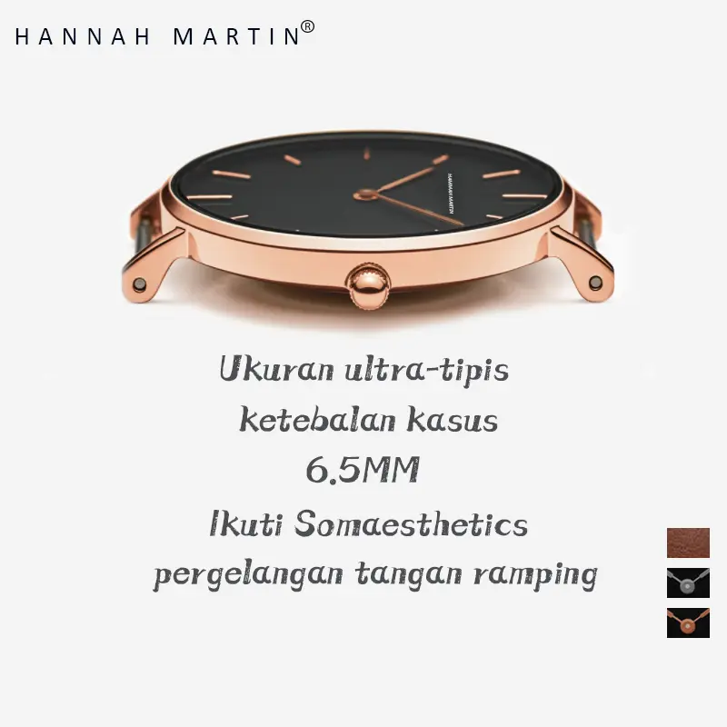 HANNAH MARTIN Jam Tangan Wanita Sangat tipis 100% Original  CH36-FH hadiah watches 3
