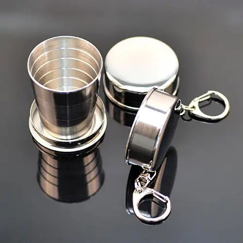Cốc inox cá nhân gấp gọn sáng tạo, ly uống nước du lịch gấp gọn siêu tiện dụng, cốc inox gấp gọn mang theo khi tập luyện Sport