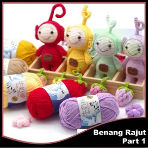 Benang Rajut Katun Quality Impor Big Ply / 5ply Milk Cotton yarn crochet yarn Buah