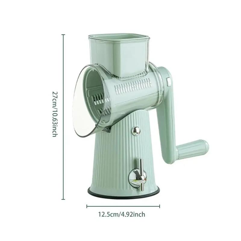 Gifts Round Hand Cranked Vegetable Slicer Kitchen Gadgets Convenient Vegetable Cutting Tool Mandoline Slicer Not Harm Hands Drum Rotary Cheese Grater 2