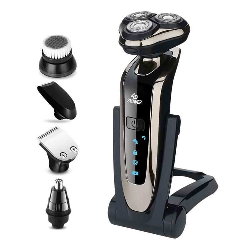 Máy Cạo Râu Đa Năng 3 Lưỡi Kép 4D SHAVER, Cạo Cực Êm, Sát, Tỉa Lông Mũi, Sạch, Êm, PIN Sạc, Chống Nước