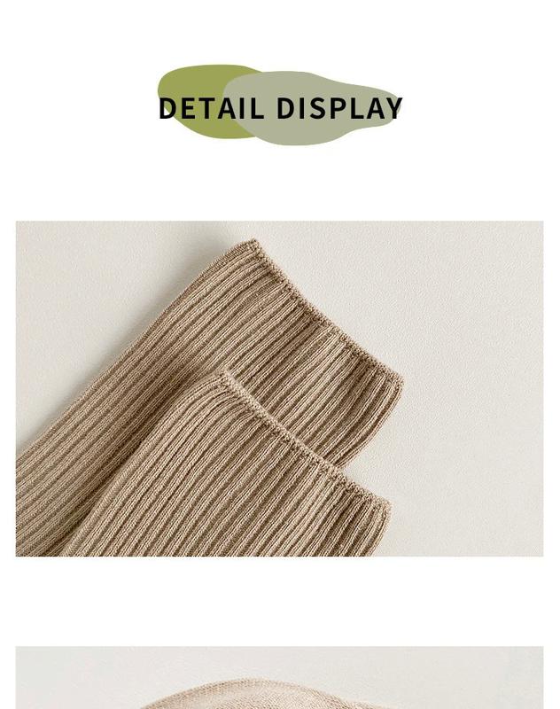 Product Introduction of 1Pcs New Female Japanese Socks Solid Color Women's Casual Cotton Cute Socks Autumn Simple Women's Medium Length Socks 10
