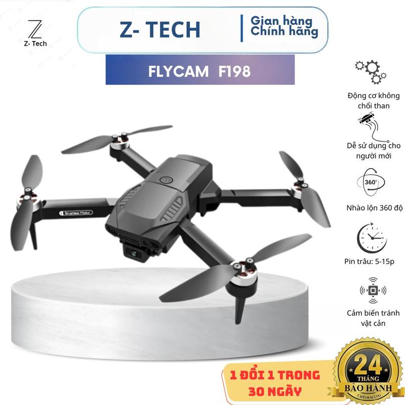 Flycam F198 Pro Max Giá Siêu Rẻ Cho Học Sinh, Người Mới Tập Chơi, Định Vị GPS/5G, Tự Quay Về( Không),  Động Cơ Không Chổi Than, Thời GIan Bay Trên 15 Phút. Bảo Hành 1 Đổi 1 Trong 30 Ngày Drone Camera Silicone Chụp Ảnh