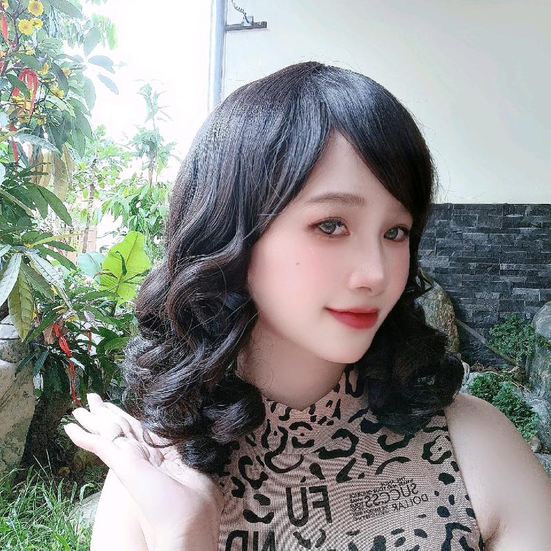 Tóc giả nữ nguyên đầu trung niên xoăn 1796_8112 6
