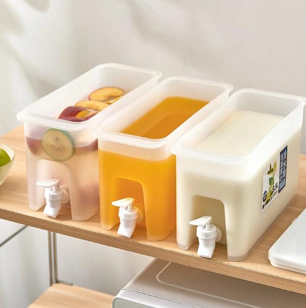 Bình Nước 3,5l Có Vòi, Bình Nước Detox Để Tủ Lạnh Tiện Dụng Cao Cấp Nhựa Việt Nhật