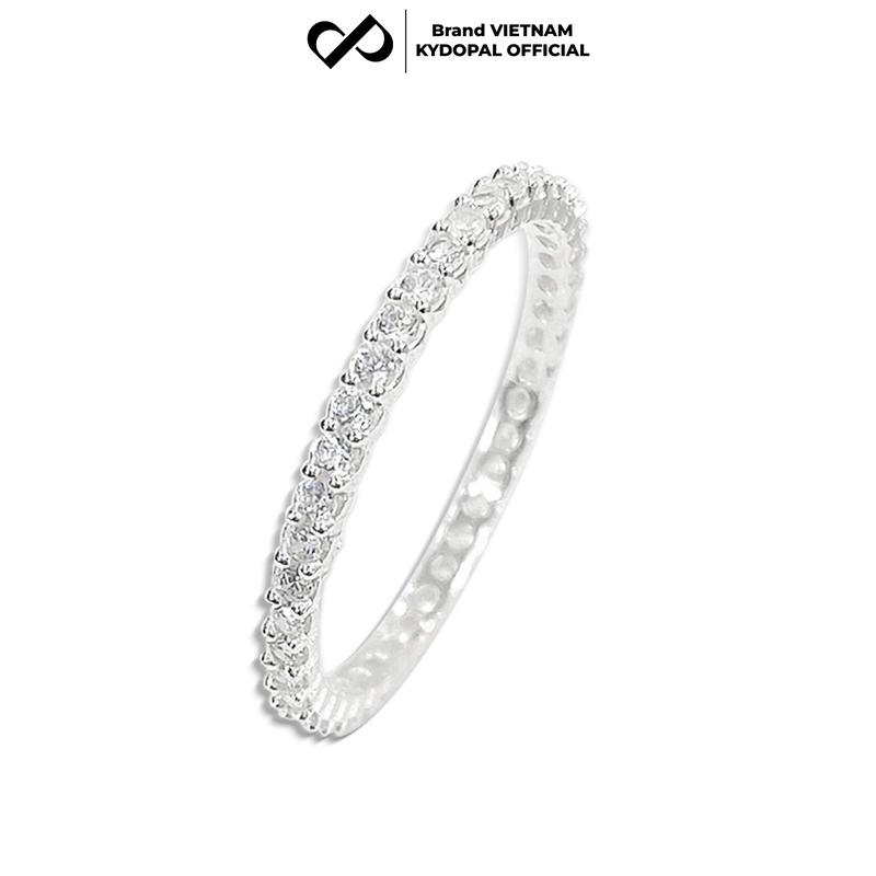 Nhẫn bạc nữ KYDOPAL nạm full đá bạc ý 925 trang sức cao cấp - 9N20M
