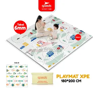 SPEEDS B Matras Playmat XPE Playgym Lipat 180x200x6-8-10-16mm Karpet Empuk Tidur Matras Lipat Anak 027-13