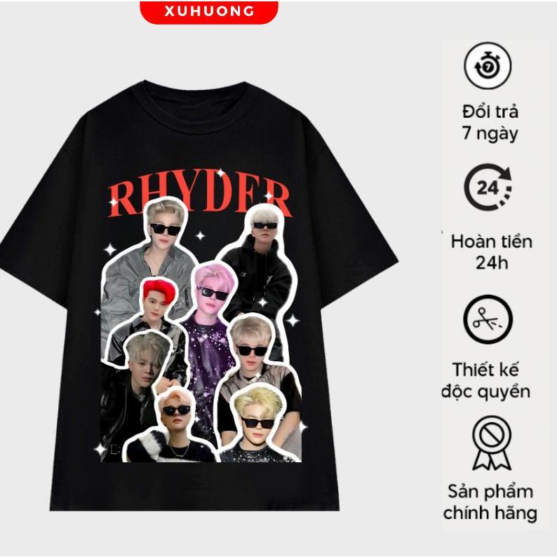 XUHUONG ÁO IN HÌNH RHYDER dành cho fan RHYDER và chương trình anh trai say hi, in theo thiết kế của bạn, phù hợp với nam nữ, áo phông unisex cổ tròn tay ngắn cao cấp nam nữ  Menswear Cotton áo  hình 0