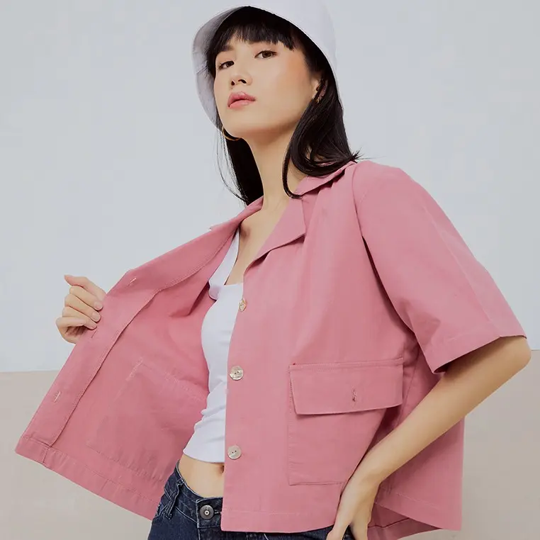 GEYA SHIRT Bahan Katun Premium atasan crop 1