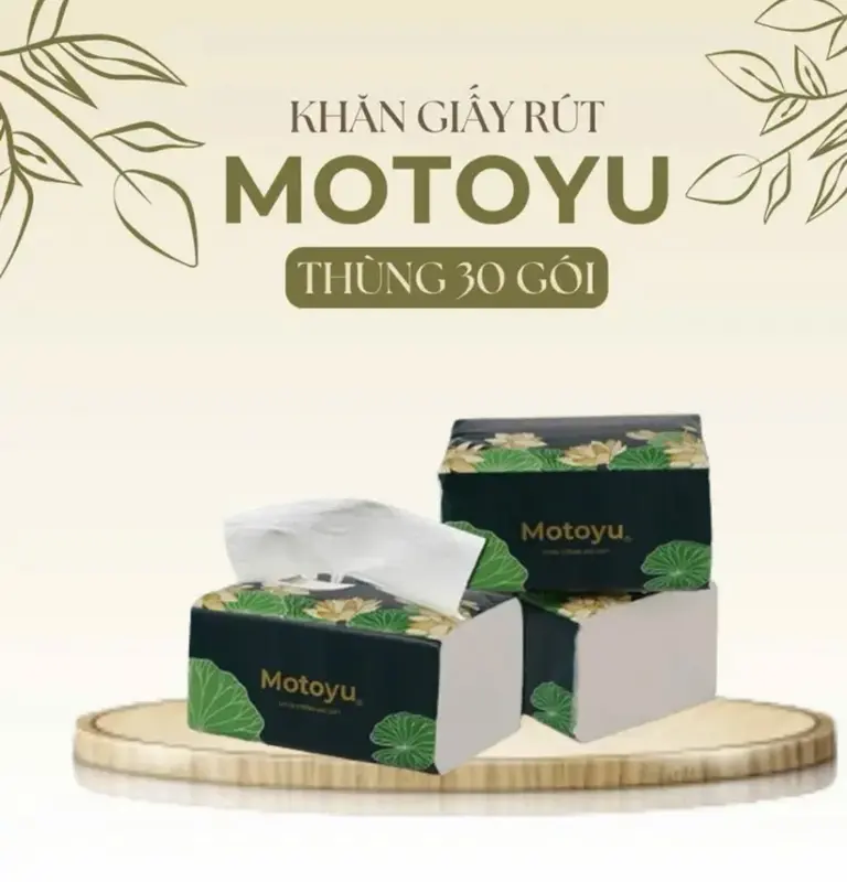 Thùng 30 gói khăn giấy đa năng Motoyu giấy ăn 3 lớp mềm mịn, siêu dai, tiện lợi, Không Chất Tẩy Trắng Giấy Vệ Sinh 0