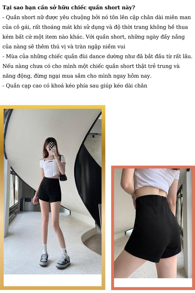 Product Introduction of Quần short dance idol lưng cạp cao chất Umi đanh mịn không nhão, quần đùi nữ kpop khoá lệ phía sau thời trang ELY222 19