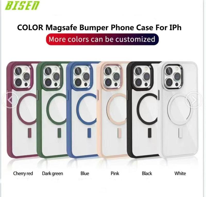 Ip11 Color:blue BISEN COLOR Magsafe Bumper Phone Case For IP11/12/13/14/15/PLUS/PRO ...