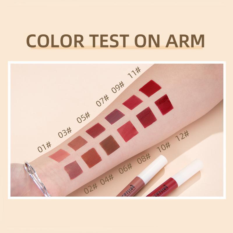 Product Introduction of Non-stick Cup Long Lasting Matte Lipstick, Velvet Matt Finish Lip Gloss, Easy Coloring Lip Stick for Girls & Women Makeup, Music Festival Makeup Supplies 15