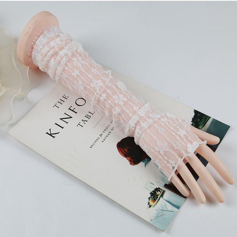 Product Introduction of Summer Ice Silk Sun Protection Arm Sleeves for Women, Thin and Breathable, Black Long Style, Stylish Driving Arm Guards, Ice Sleeves, Fingerless Fake Sleeves 4