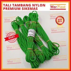 Tali Tambang Plastik Nylon/Nilon Sikemas Uk S Tebal Kuat Premium Tali Jemuran Tali Kurir Paket