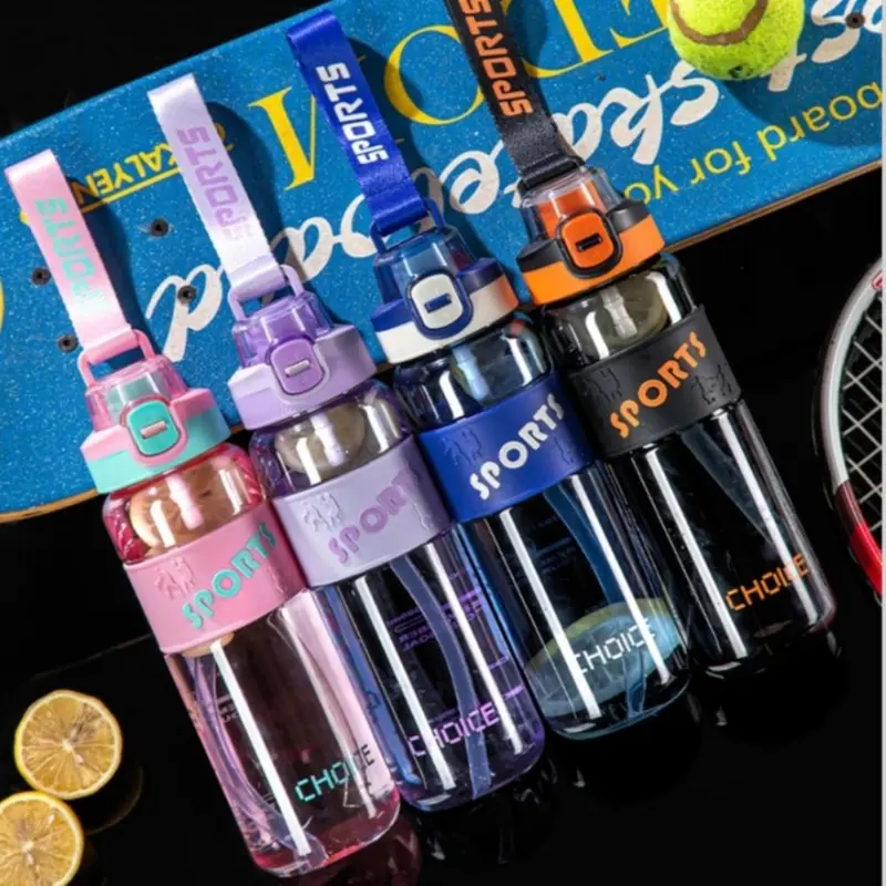 800ML/27oz Square Gradient Water Bottle, 1 Count Leak-proof Seal Water Bottle, Portable Drinking Cup for Outdoor Sports 2
