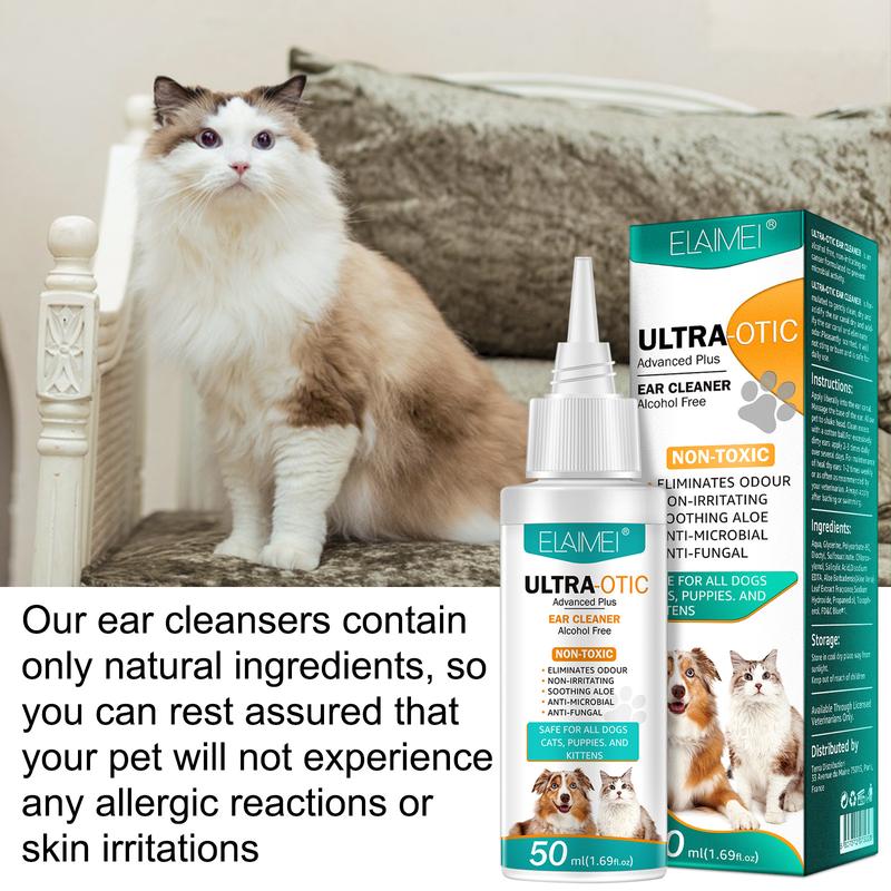 Product Introduction of [Ready Stock & Cod] Elaimei Pet Ear Cleaning Liquid Ear Mite Removal Child Meatus Acusticus Cleaning for Cats and Dogs Ear Cleaning Liquid 50ml 13