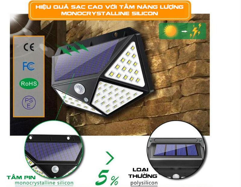 Product Introduction of Đèn năng lượng mặt trời 100 lED siêu sáng 3 chế độ không sử dụng điện đèn ngoài trời đèn cảm biến chuyển động đèn led 5