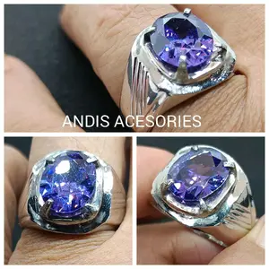 CINCIN BATU KECUBUNG UNGU KALIMANTAN CRYSTAL D12