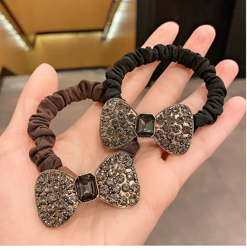 Dây Cột Tóc Nơ Đá Xinh Xắn Sang Chảnh Cho Nữ 4