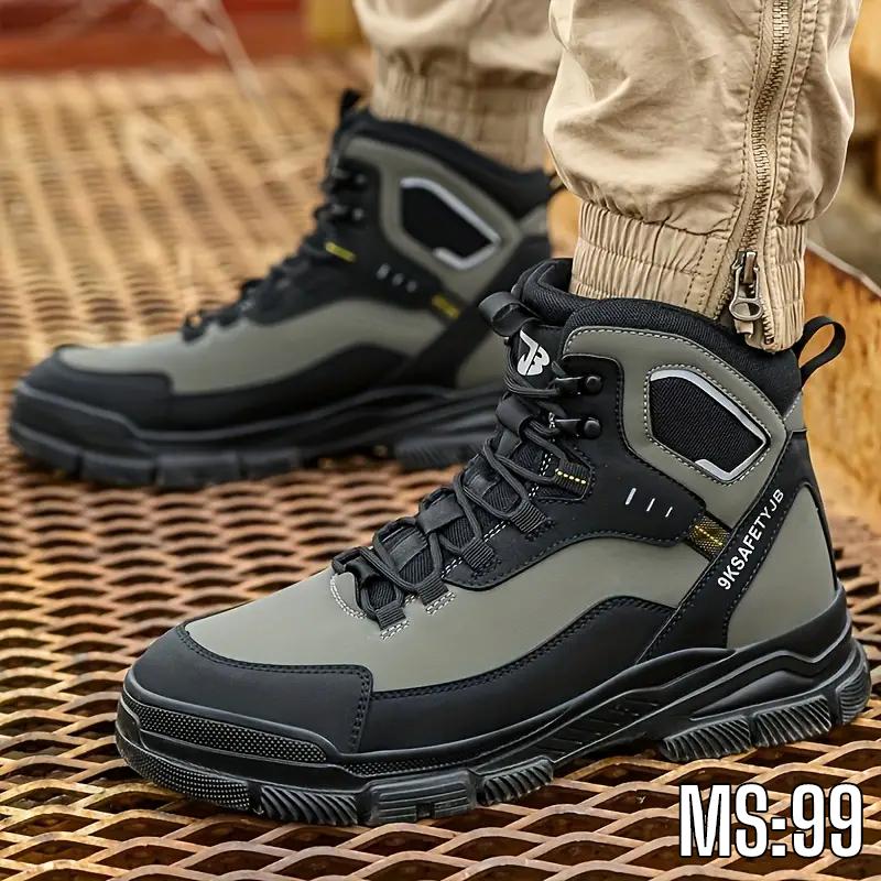  Giày bảo hộ Safety chống đinh chống trơn trượt chống dập ngón da bò cổ thấp hàng chính hãng kèm lót khử mùi Shoes 