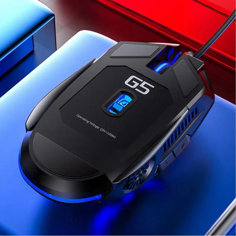 Chuột Máy Tính Chơi Game Gaming Có Dây G5 6D 3200dpi LED 7 Màu, Chuột Văn Phòng Làm Việc 7