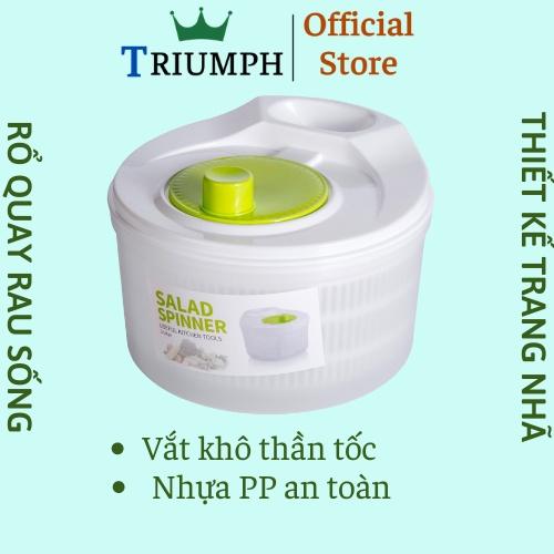  Rổ quay rau sống đa năng rổ vắt rau sống dụng cụ quay rau rỗ quay rau li tâm 