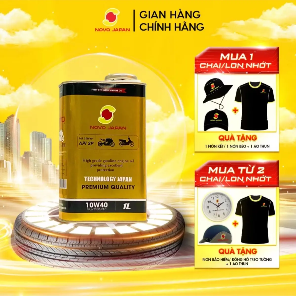 Nhớt Cao Cấp NOVO PREMIUM SP 10W40 1L